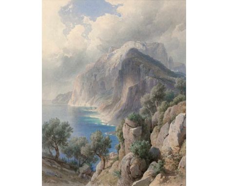   Hummel, Carl Maria Nikolaus: Capri: Blick auf den Monte Solaro  Capri: Blick über die Bucht von Marina Piccola auf den Mont