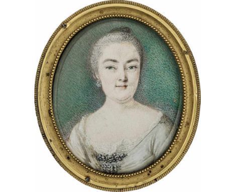   Deutsch: um 1750. Miniatur Portrait der "Großen Landgräfin" Caroline von Hessen-Darmstadt  um 1750. Miniatur Portrait der "