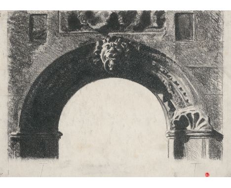   Müller, Richard: Portal mit Löwenkopf der Klosterruine Oybin in Sachsen  Portal mit Löwenkopf der Klosterruine Oybin im Zit