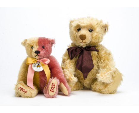 Two Steiff limited edition teddy bears, Year 2000 Teddy Bear, 14378 until the end of 1999 and Club Edition Year 2000 Teddy Be