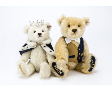 Two Royal Steiff limited edition Teddy Bears, Queen Elizabeth II 90th Birthday Bear, 51 of 1926, 2016; and Prince William’s 2