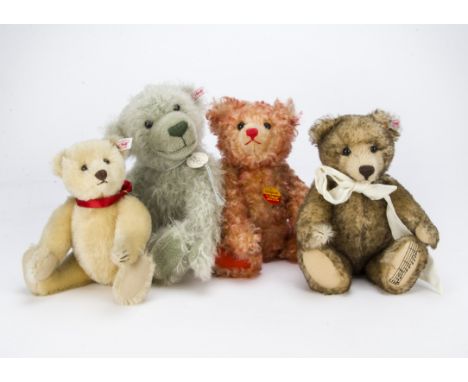 Four Steiff limited edition teddy bears, Green Schulte bear, 1316 of 1500, 2001; English Bear 2003, Teddy Feuer 2001; and 200