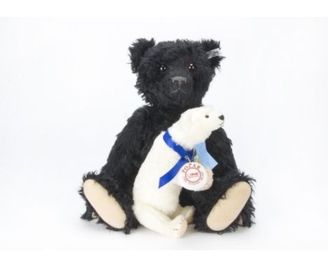 A Steiff limited edition black 1912 replica teddy bear,  1490 of 1912, in original box with certificate, 2012 and Polar the T