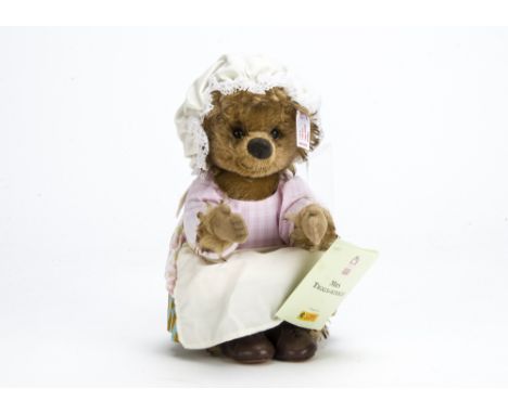 A Steiff limited edition Beatrix Potter Mrs Tiggy-Winkle, 1052 of 1500, in original box with tag certificate, 2005