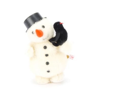 A Steiff limited edition Snowman with Raven, 1978 of 3000, in original window box with certificate, 2002