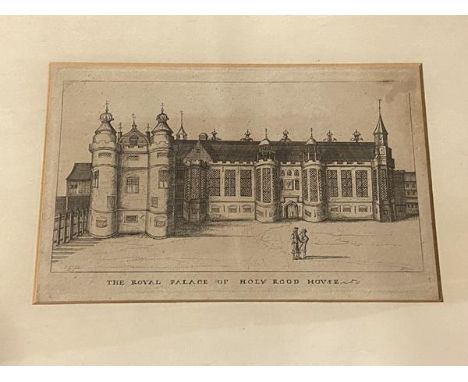 The Royal Palace of Holyrood House, print, measures 12cm x 20cm