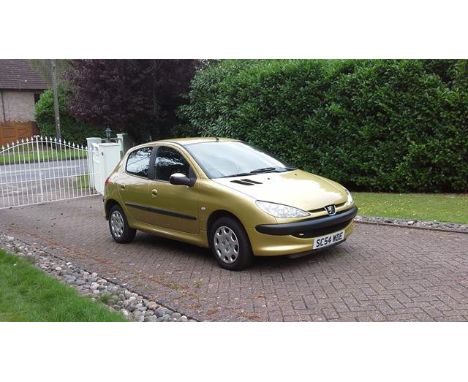 A 2005 Peugeot 206 S, registration number SC54 WDE, chassis number VF32AHFXF44414075, engine number FP7N4616556, gold. This c