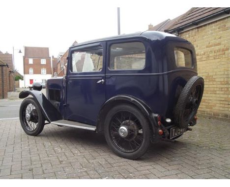 A 1933 Morris Minor 8HP De Luxe, registration number TJ 5411, chassis number MM58-30735, engine number 81761A, blue with blac