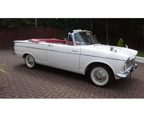 A 1963 Hillman Super Minx convertible, registration number UFX 61, chassis number B1300286HHCO, engine number B1300286HHCO, w