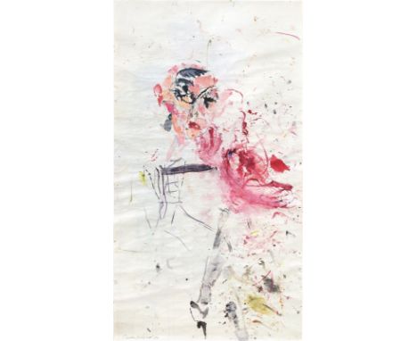 Martha Jungwirth (Wien 1940 – lebt in Wien). Portrait. 1991Aquarell auf Papier.  206 × 115&nbsp;cm (81&nbsp;⅛ × 45&nbsp;¼&nbs