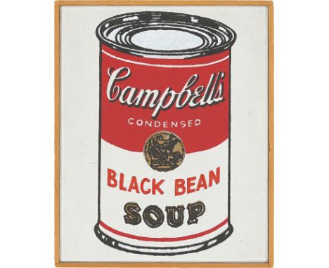 Richard Pettibone (Los Angeles 1938). „Campbell’s Soup Can (Black Bean)“, 1962, 1968. 1968Acryl und Serigrafie auf Leinwand. 