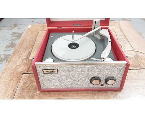 Vintage Dansette red-cased record player