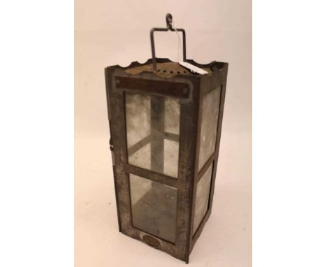 First World War Officers' private purchase folding trench lantern by Christopher Collins, Birmingham, dated 1915.Condition re