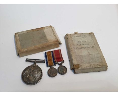 Interesting First World War War medal named to Eng. Lt. W. J. Lapper. Nigerian Marine., together with named box of issue and 