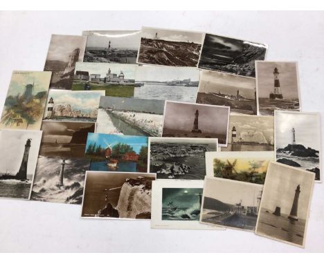 Postcards World selection in carry case, including real photographic, windmills, light houses, topographical etc (100's)