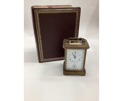 Contemporary Matthew Norman brass carriage clock in original box