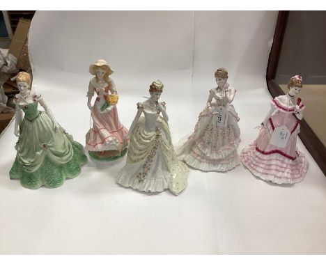 Four Royal Worcester limited edition figures - The Jewel in the Crown, The Embassy Ball, First Dance and Spring, all boxed wi