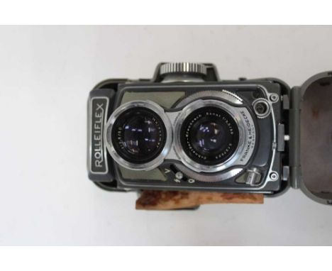 1957 Baby Grey Rolleiflex twin lens reflex camera in case