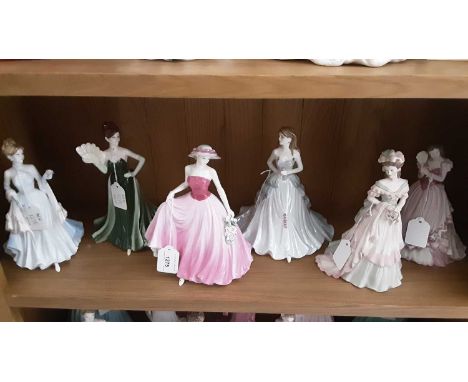 Six Coalport Ladies - Perfect Rose, The Willis Collection Collectors Choice 2002, The Collingwood Collection - Norma, Silver 