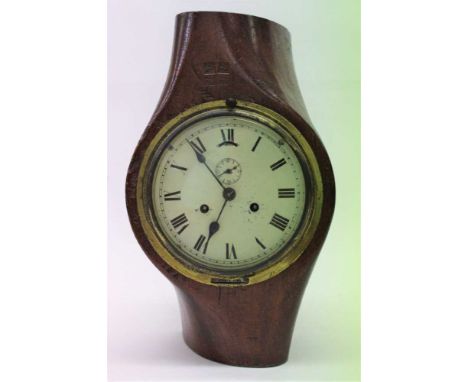First World War period wooden propeller boss mounted with a clock mechanism, and various stamps- Type 504K, Y31 100 H.P, Gnom