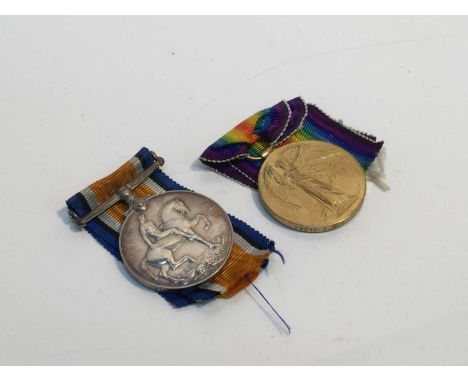 First World War pair comprising War and Victory medals named to 60015. 2. A.M. S. Watson. R.A.F.