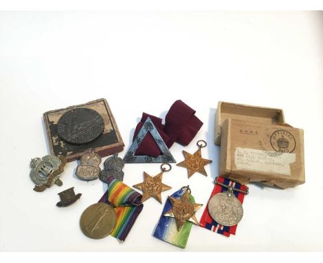 First World War Victory medal named to 2. Lieut A. L. Kemp, First World War Lusitania medallion, Second World War medals comp