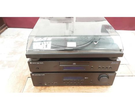 Teac TN-100 analogue turntable together with Topaz SR10 V2 Cambridge Audio stereo receiver and Topaz CD5/CD10 Cambridge Audio