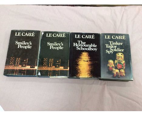 John Le Carre, 4 first edition vols. - Tinker Tailor Soldier Spy, The Honourable Schoolboy, Smiley's People x2 - published Ho