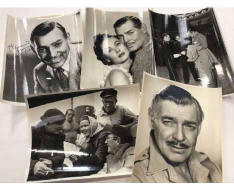 Autograph Clark Gable Actor c1950's Portrait Photograph handsigned 'To Dennis from Clark Gable'. Plus four other Clark Gable 