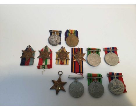 First World War pair comprising War and Victory medals named to 5347 PTE. G. W. Wright. S. Staff. R. together with Second Wor