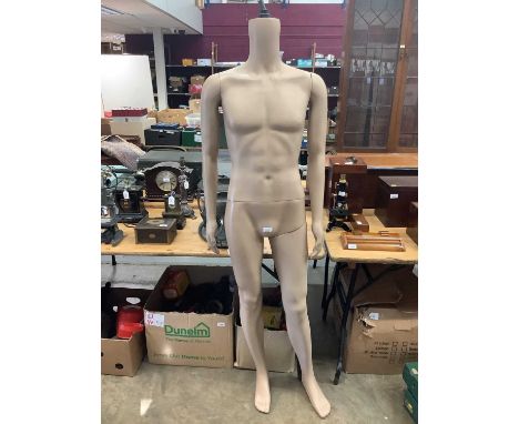 Large plastic male shop mannequin