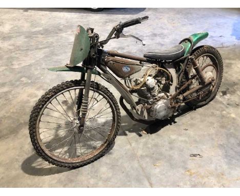 Hagon speedway type motorcycle with Honda engine, in barn find condition, for restoration. N.B. no keys or documents present.