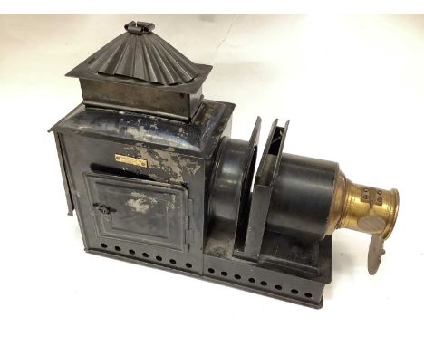 Magic lantern with two boxes of slides