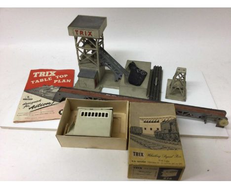 Railway Trix Twin Railway Boxed Set (no track), loco and rolling stock, boxed and unboxed. Station , signal box, engine shed,