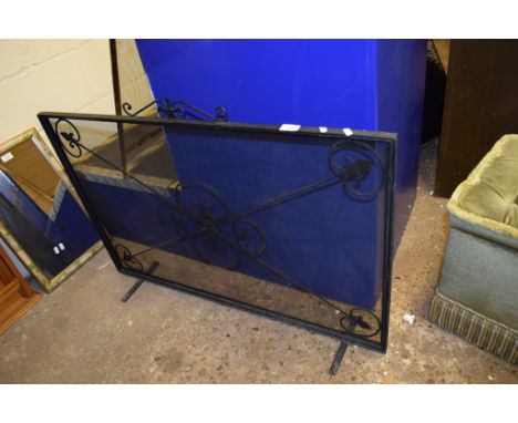 WROUGHT IRON FIRESCREEN, 99CM WIDE