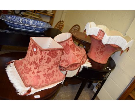 THREE LARGE LAMP SHADES
