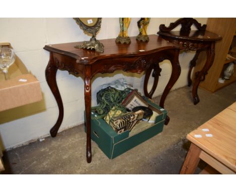 REPRODUCTION MAHOGANY SIDE TABLE, 104CM WIDE