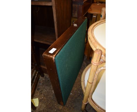 BAIZE TOP FOLDING CARD TABLE, 61CM WIDE