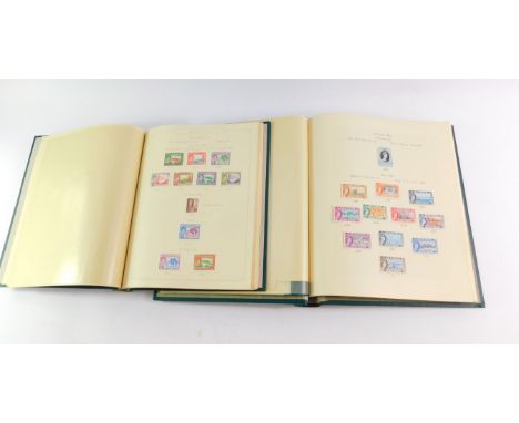 Philately. A Simplex Stanley Gibbons stamp album, containing a collection of predominantly GB George VI Empire and Commonweal