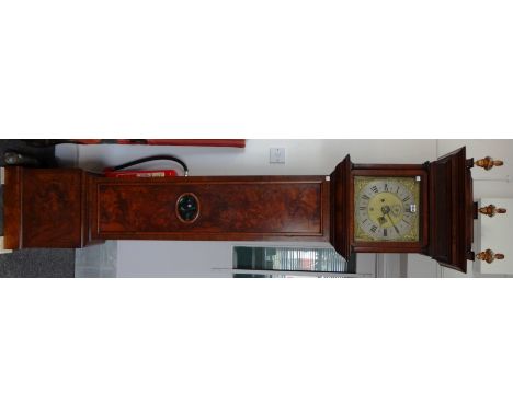 An early 18th century and later figured walnut eight day longcase clock, the eleven inch square dial bearing signature 'Chris