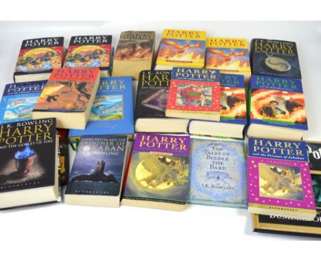 Eighteen Harry Potter first editions, 'Harry Potter and the Philosopher's Stone' 2001 first Edition, two copies of 'Harry Pot