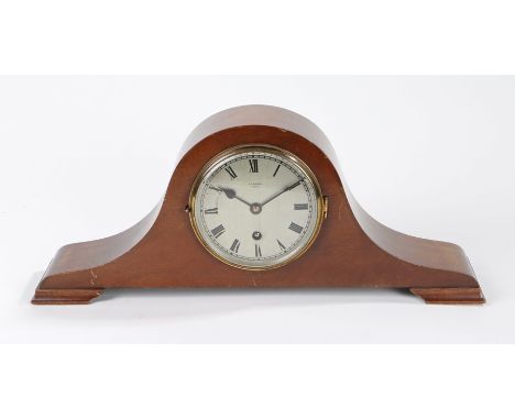 Early 20th Century mahogany cased clock, J.A. Maskell, Ipswich, the shaped case with circular glass face enclosing a signed s