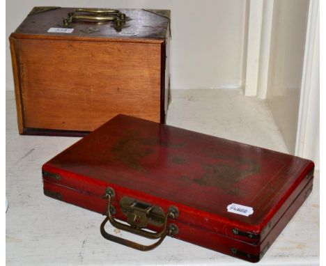 Two cased Mahjong sets