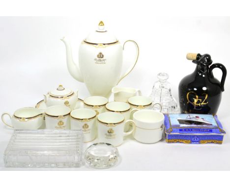 A collection of Queen Elizabeth II and Cunard items to include a coffee service ''Queen Elizabeth II World Cruise 1994'' by W