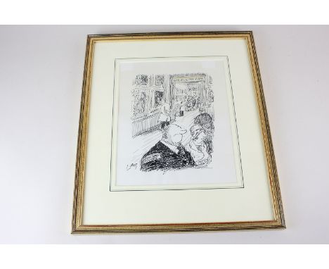 Larry (Terence Parkes) (1927-2003), cartoon depicting a guard and audience inside the National Portrait Gallery, Nothing Like