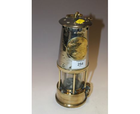 A VINTAGE BRASS LANTERN