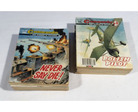 30 vintage Commando comics 20p to75p