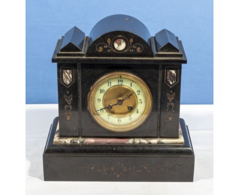 A slate mantle clock