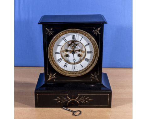 A slate mantle clock