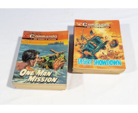 30 vintage Commando comics 9p to 22p
